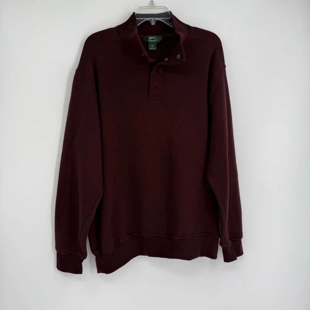 Woolrich Sweater Mens XL Long Sleeve 1/4 Snap Pullover Outdoors Fleece